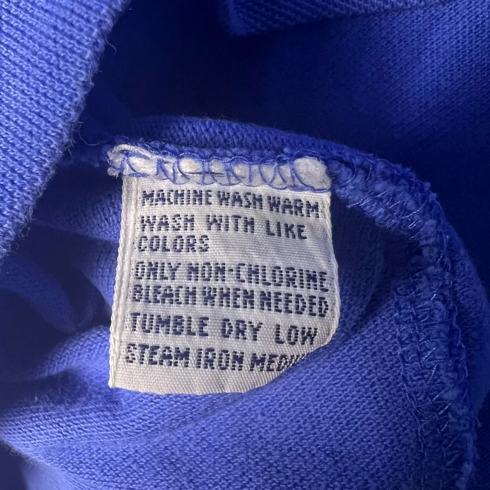Polo Ralph Lauren Mens Blue Cotton Pique Short Sleeve Polo Shirt Orange Pony L